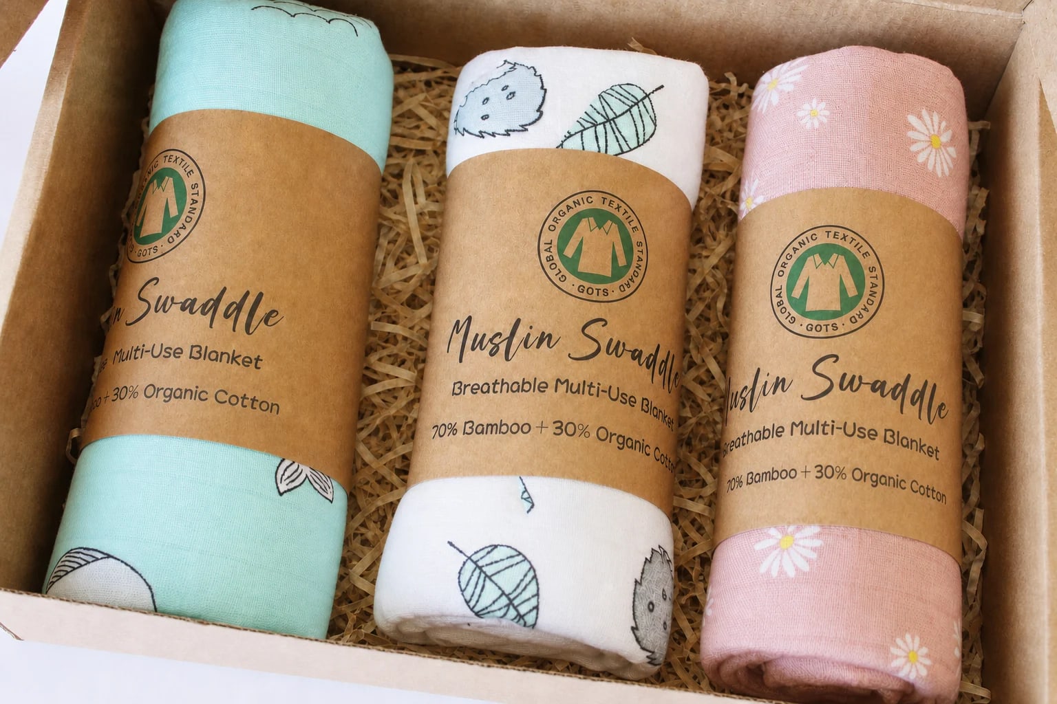 the cozy nest box gift box displayed without plastic wrapping